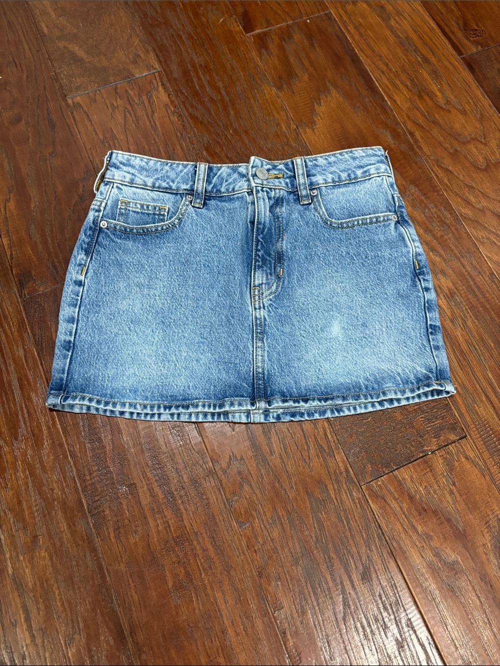 PacSun Washed Blue Denim Mini Skirt
